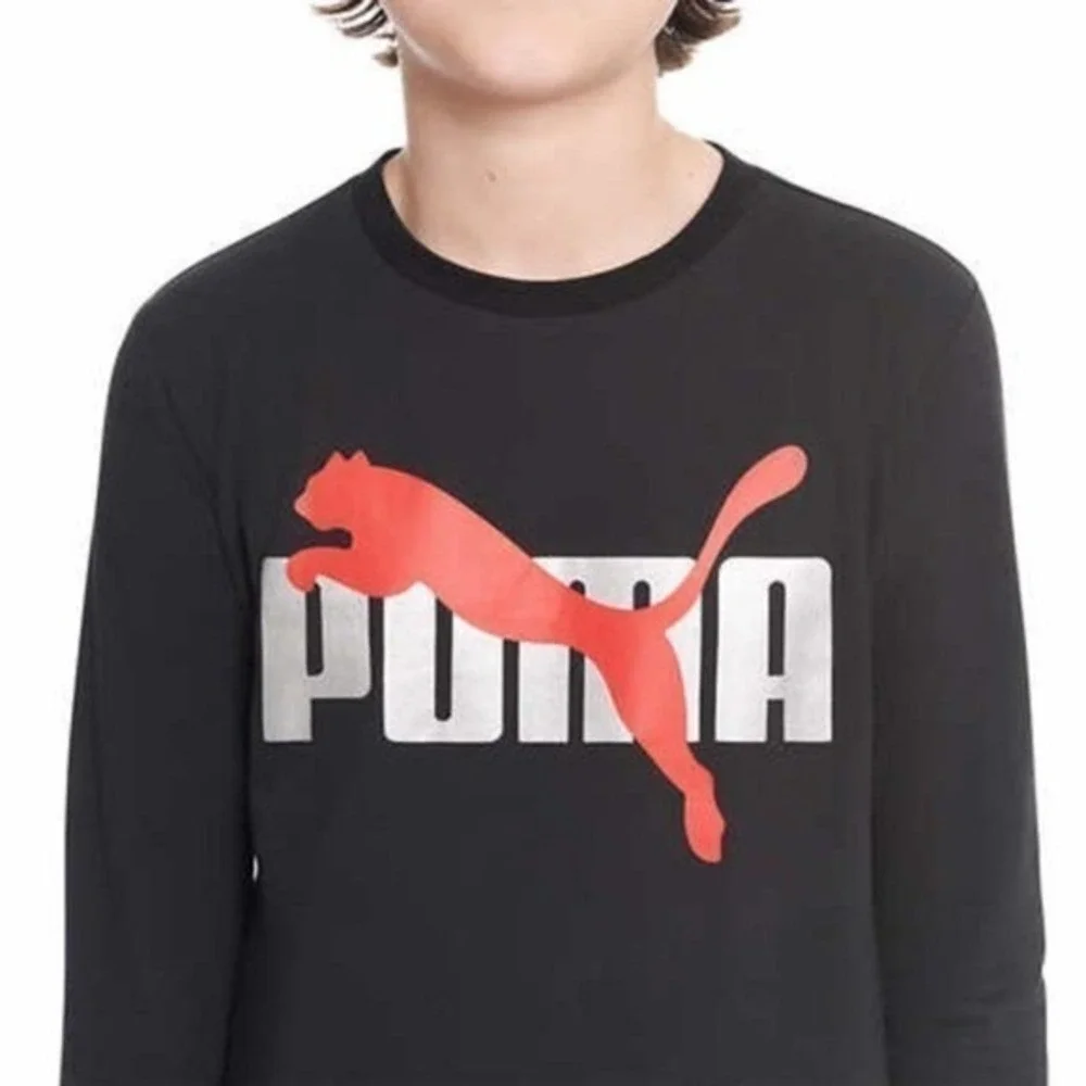 PUMA Youth Set Boy's Vest, Long Sleeve Shirt, Pants 3pc Red/Back Size Small NEW!
